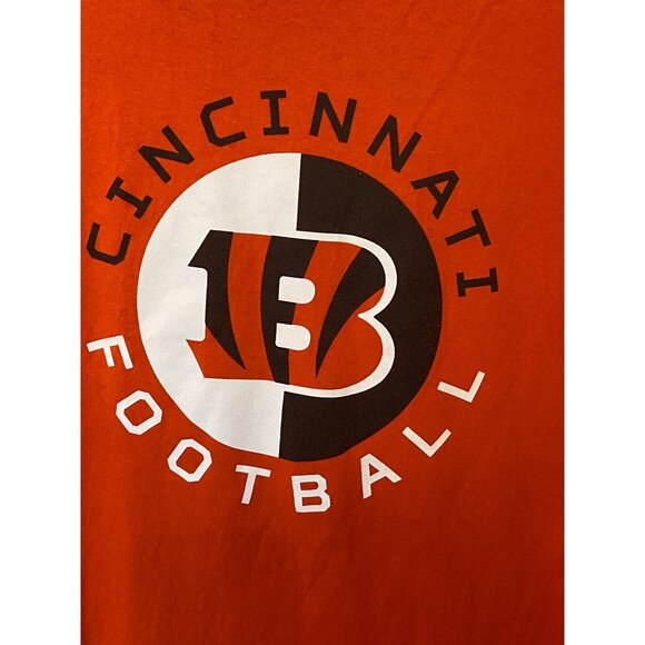 Cincinnati Bengals Football T-Shirt XL Orange NFL Team Apparel Cotton Unisex - Picture 2 of 13